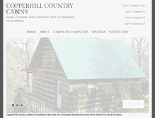 Tablet Screenshot of copperhillcabins.com